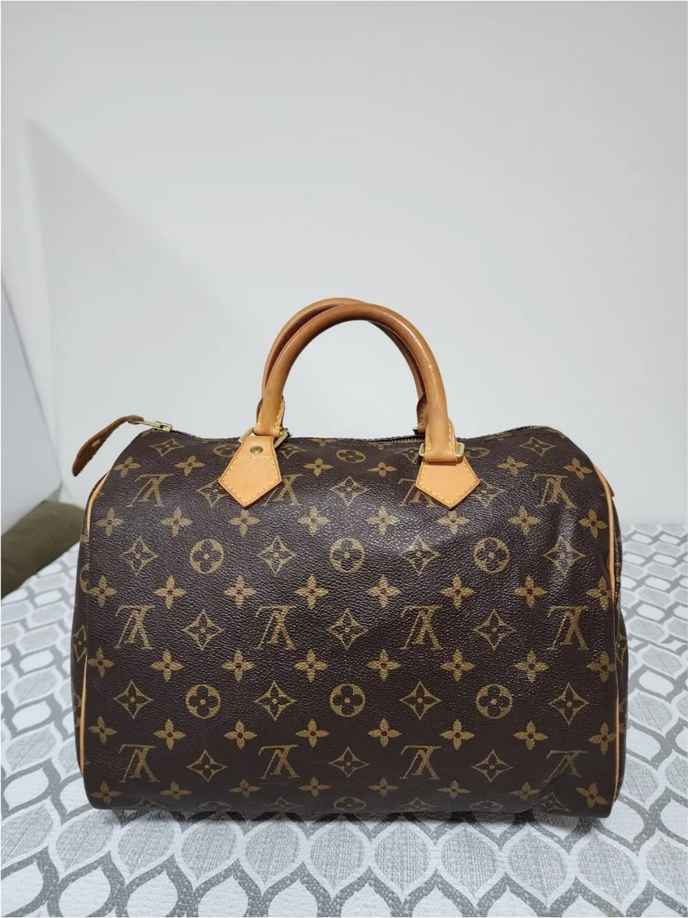 LOUIS VUITTON Monogram Speedy 30 Brown/Beige